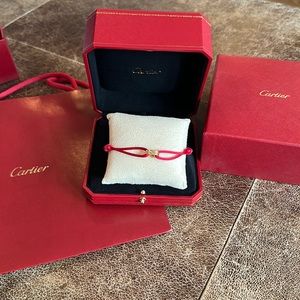 Cartier Love Silk Cord Bracelet in Yellow Gold with Diamond.